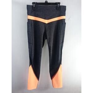 Xersion 7/8 Ankle Leggings, Women's Size Medium High Rise Burgundy/Orange